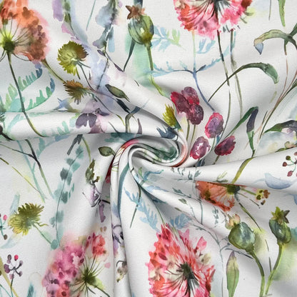 Floral Water Repellent Outdoor Fabric | 59" (150cm) Wide 270gsm UV Resistant PU Coated – Sold by the Meter