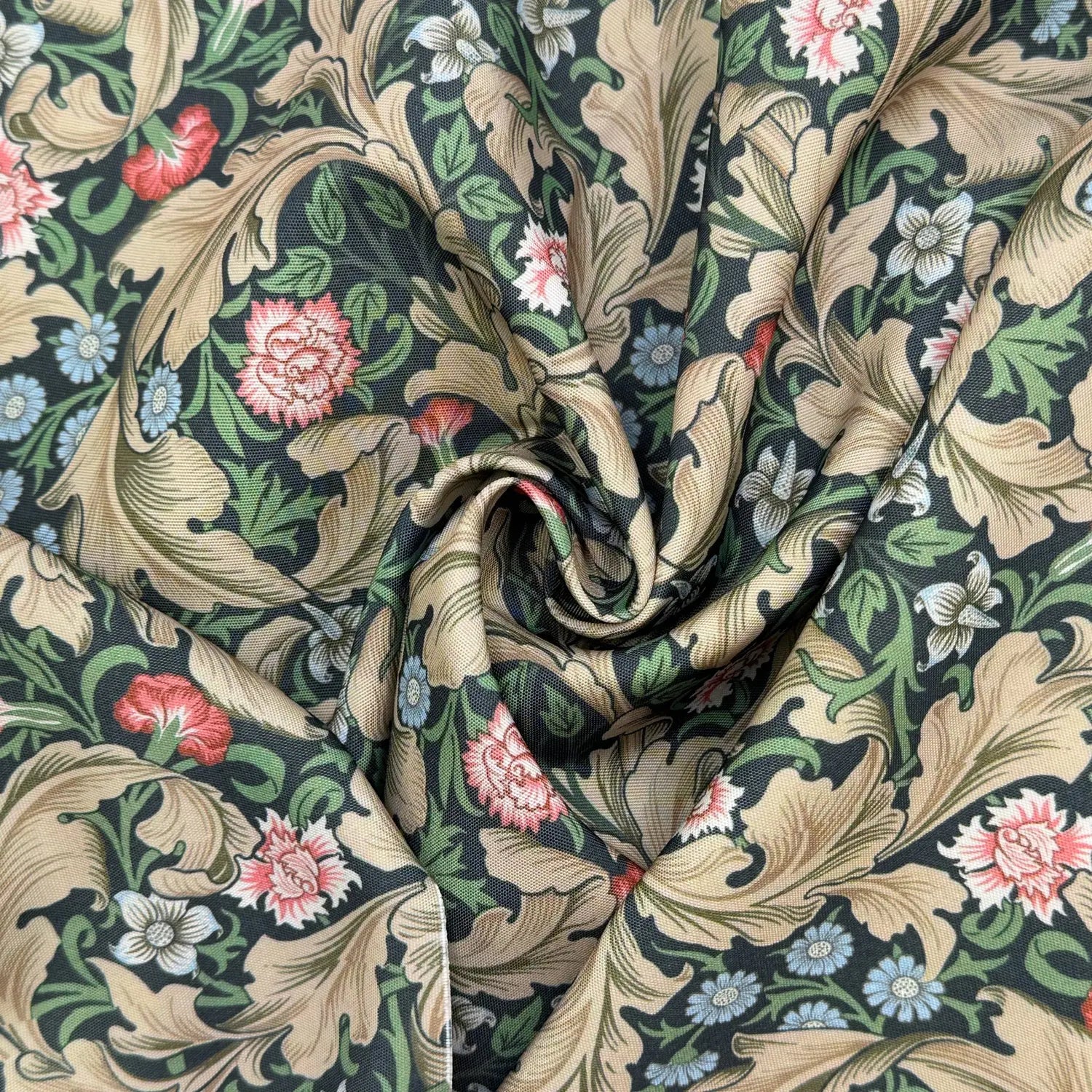 Floral Outdoor Upholstery Fabric | Water Repellent UV Resistant PU Coated Polyester 59