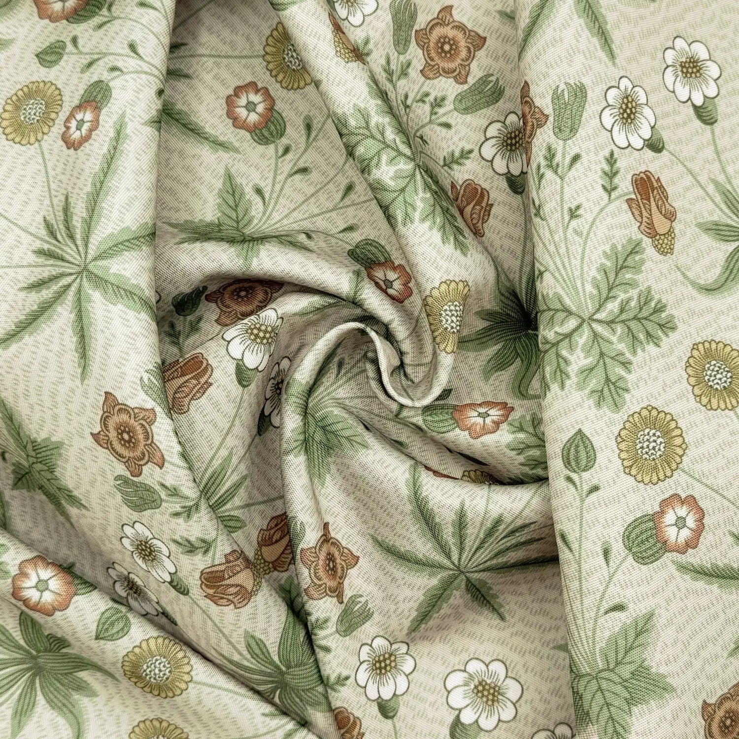 Floral Outdoor Upholstery Fabric | Water Repellent UV Resistant PU Coated Polyester 59