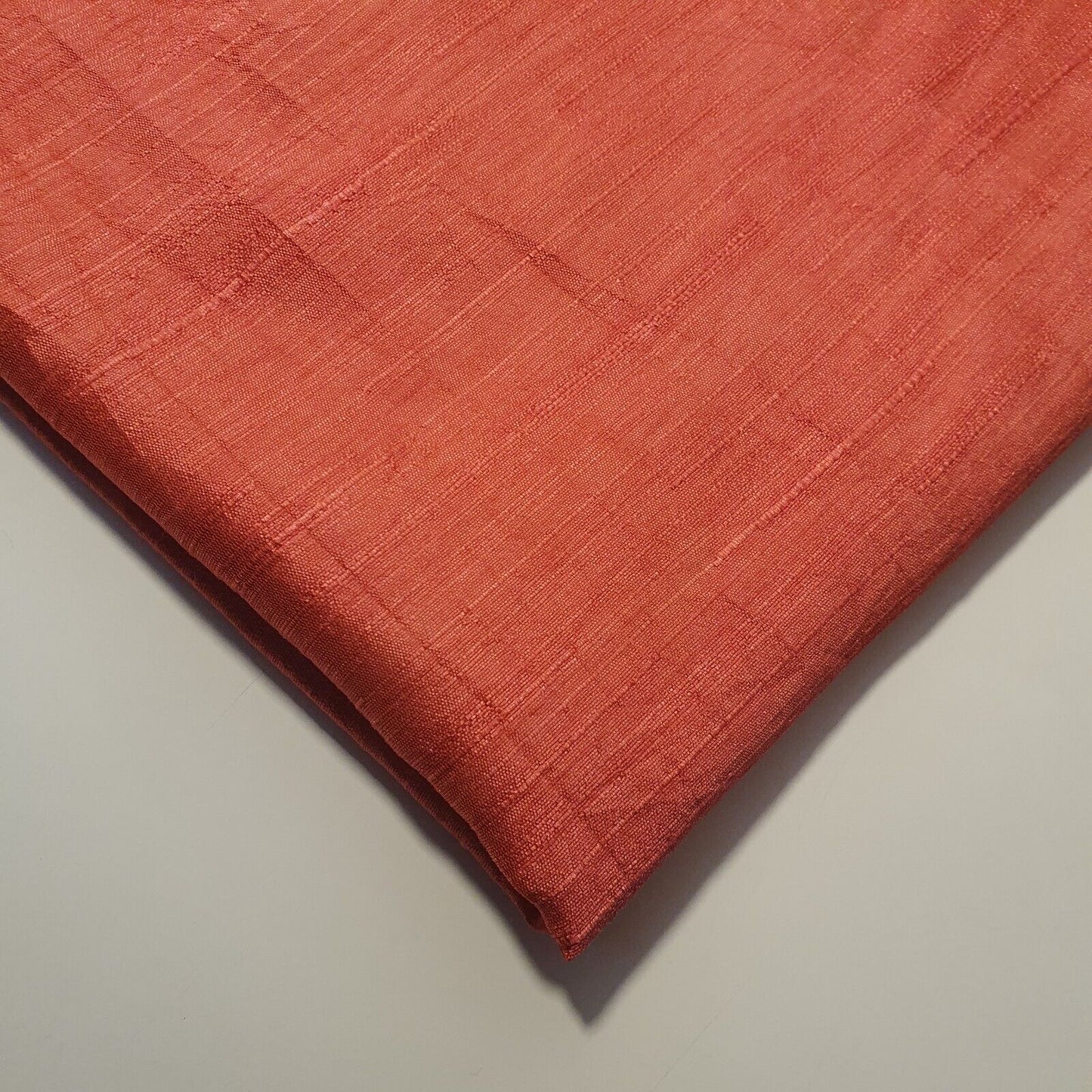 Plain Slub Faux Dupion Raw Silk Fabric – 100% Polyester – 44" Wide Upholstery, Bridal & Craft Material by the Metre