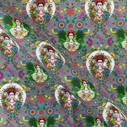 Cotton Rich Popart Panama Canvas Fabric | Digitally Printed Craft & Home Fabric 55" (140cm) Wide – Sold by the Meter