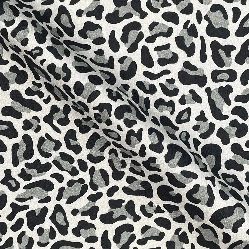 Leopard Skin Digital Printed 100% Cotton Poplin Fabric | Lightweight OEKO-TEX® Standard 100 125gsm 45" (115cm) Wide – Sold by the Meter