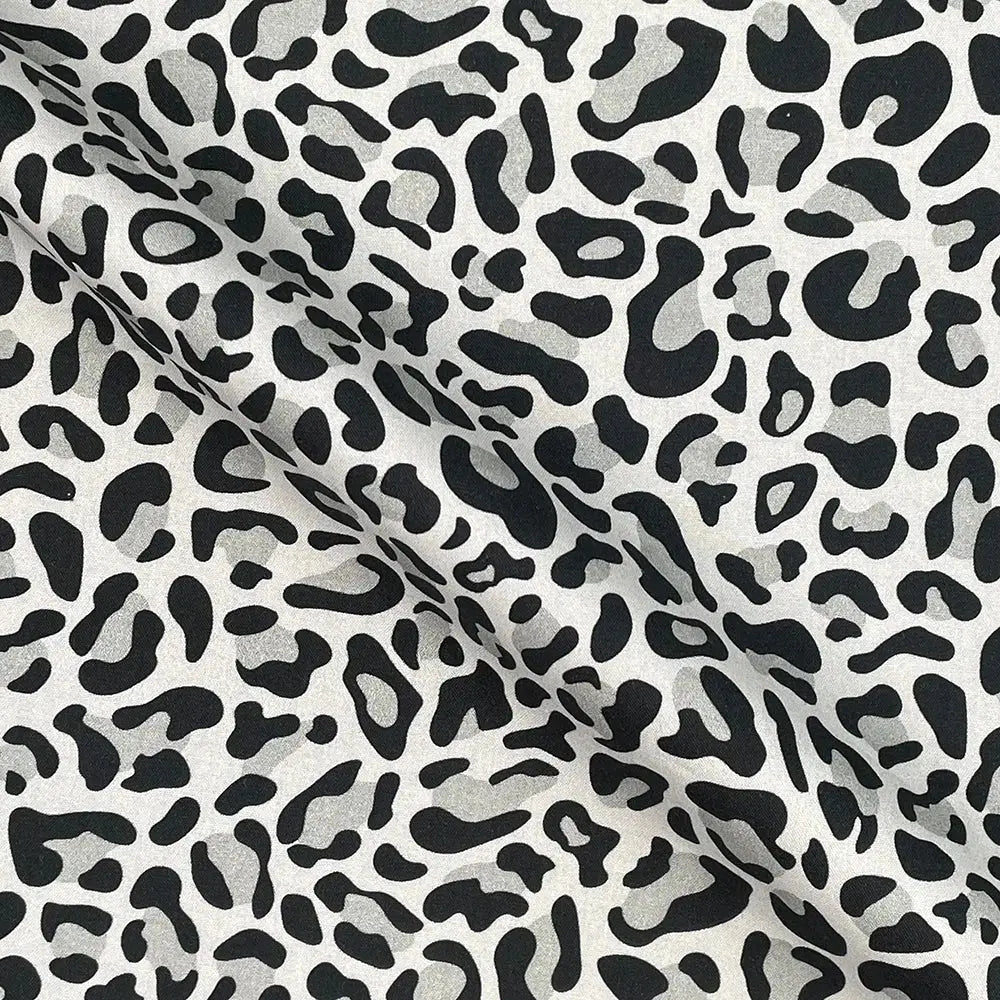 Leopard Skin Digital Printed 100% Cotton Poplin Fabric | Lightweight OEKO-TEX® Standard 100 125gsm 45