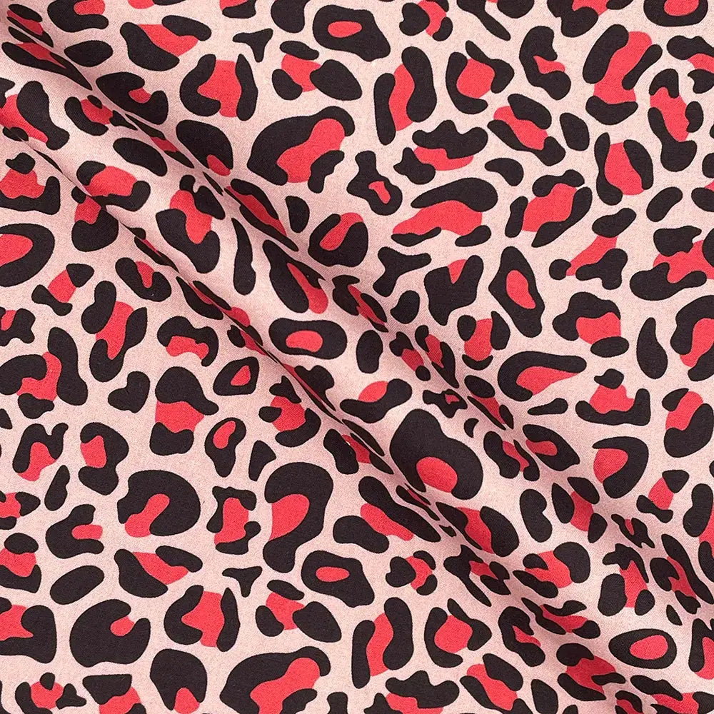 Leopard Skin Digital Printed 100% Cotton Poplin Fabric | Lightweight OEKO-TEX® Standard 100 125gsm 45" (115cm) Wide – Sold by the Meter