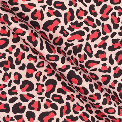 Leopard Skin Digital Printed 100% Cotton Poplin Fabric | Lightweight OEKO-TEX® Standard 100 125gsm 45" (115cm) Wide – Sold by the Meter