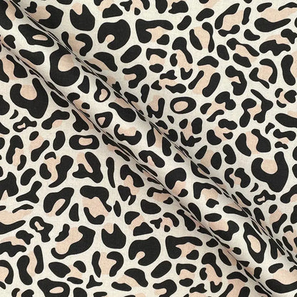 Leopard Skin Digital Printed 100% Cotton Poplin Fabric | Lightweight OEKO-TEX® Standard 100 125gsm 45" (115cm) Wide – Sold by the Meter