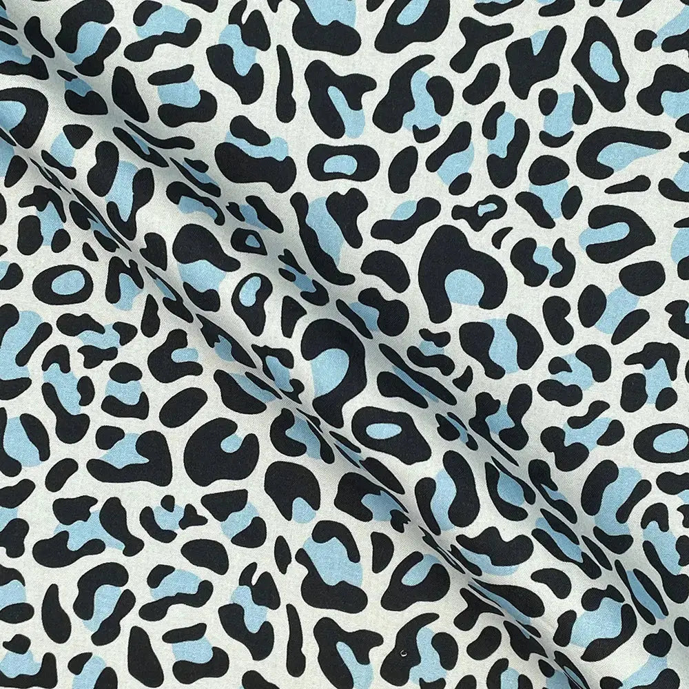 Leopard Skin Digital Printed 100% Cotton Poplin Fabric | Lightweight OEKO-TEX® Standard 100 125gsm 45