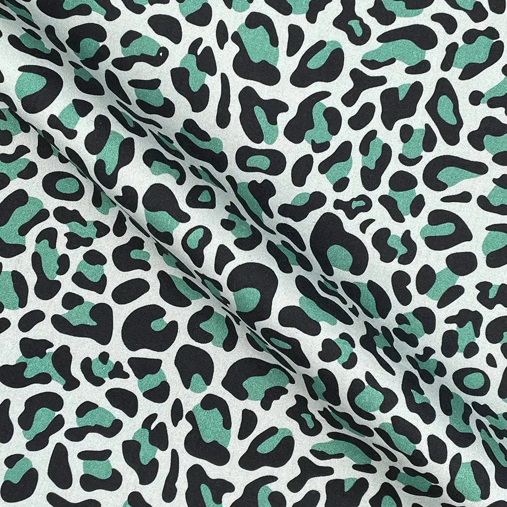 Leopard Skin Digital Printed 100% Cotton Poplin Fabric | Lightweight OEKO-TEX® Standard 100 125gsm 45" (115cm) Wide – Sold by the Meter