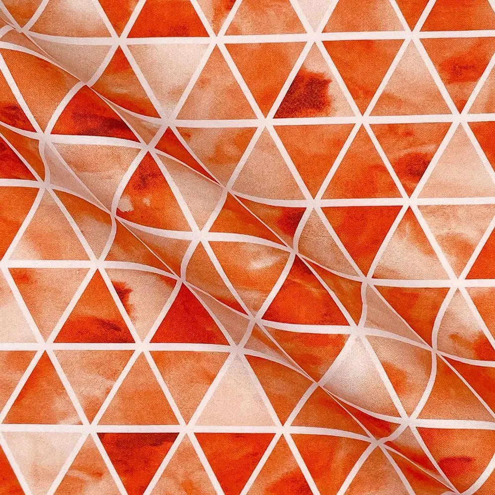 Geometric Digital Printed 100% Cotton Poplin Fabric | Lightweight OEKO-TEX® Standard 100 125gsm 45