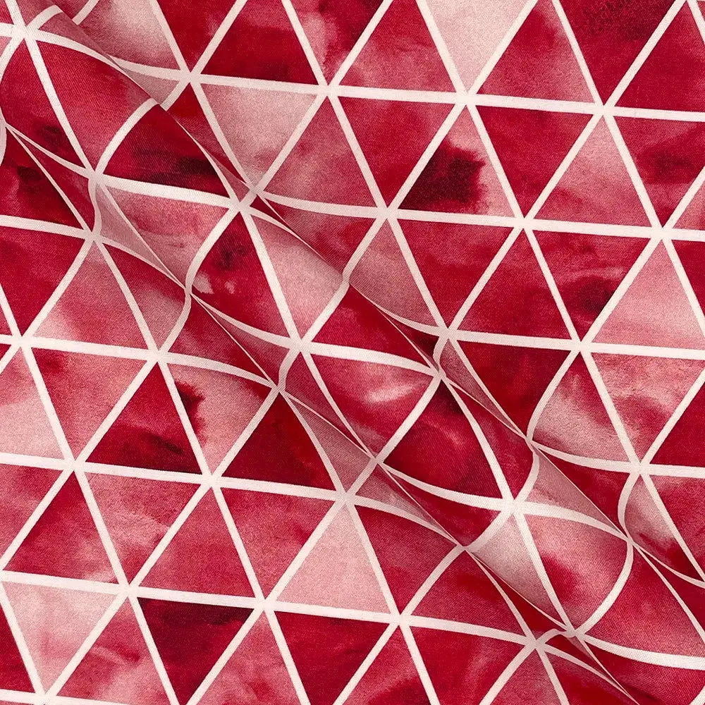 Geometric Digital Printed 100% Cotton Poplin Fabric | Lightweight OEKO-TEX® Standard 100 125gsm 45" (115cm) Wide – Sold by the Meter