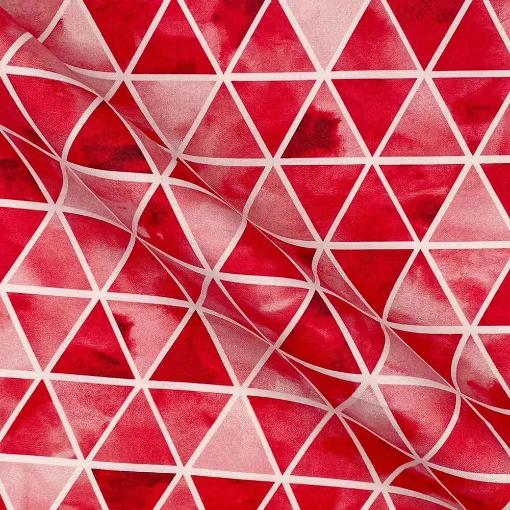 Geometric Digital Printed 100% Cotton Poplin Fabric | Lightweight OEKO-TEX® Standard 100 125gsm 45