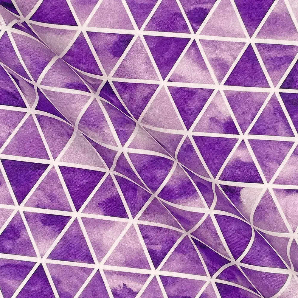 Geometric Digital Printed 100% Cotton Poplin Fabric | Lightweight OEKO-TEX® Standard 100 125gsm 45" (115cm) Wide – Sold by the Meter