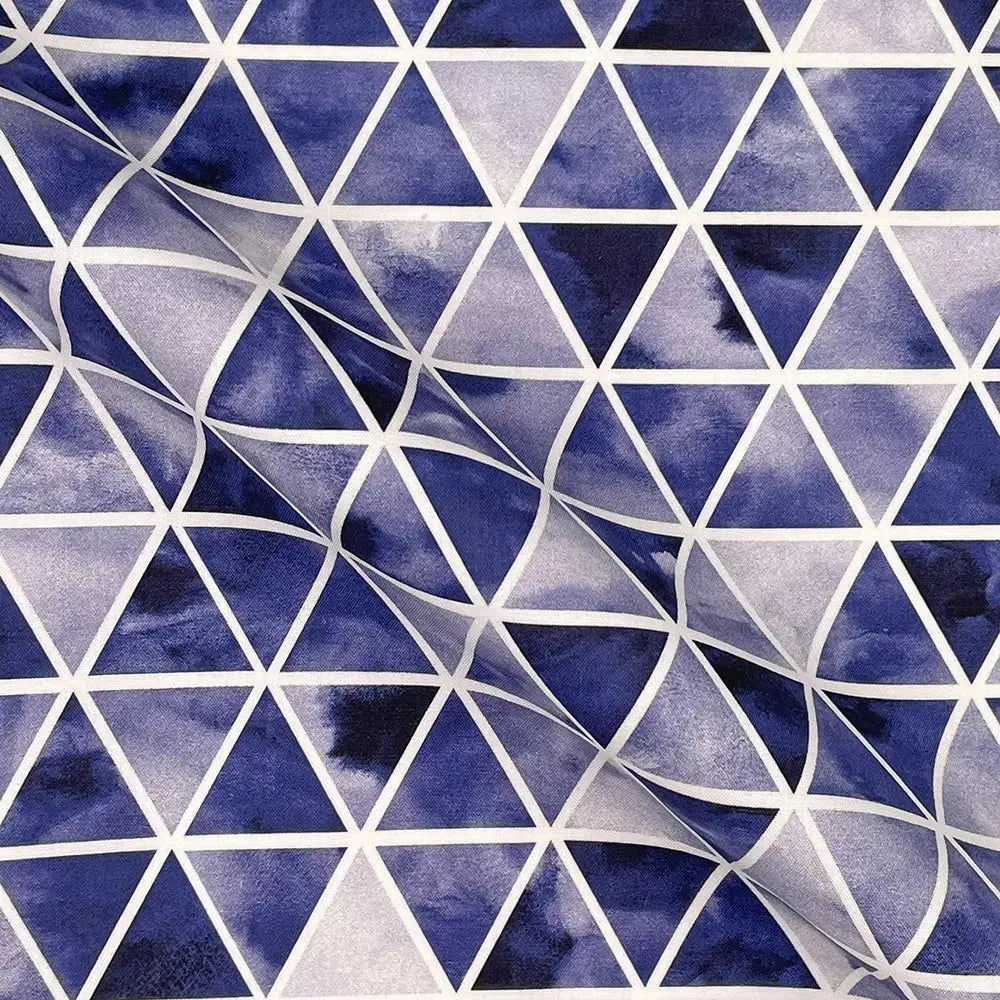 Geometric Digital Printed 100% Cotton Poplin Fabric | Lightweight OEKO-TEX® Standard 100 125gsm 45" (115cm) Wide – Sold by the Meter
