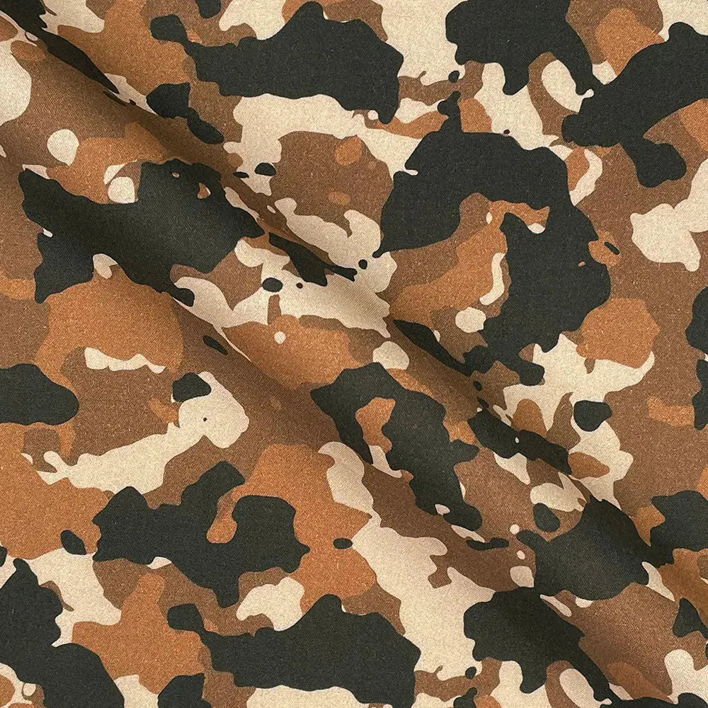 Camouflage Digital Printed 100% Cotton Poplin Fabric | Lightweight OEKO-TEX® Standard 100 125gsm 45" (115cm) Wide – Sold by the Meter