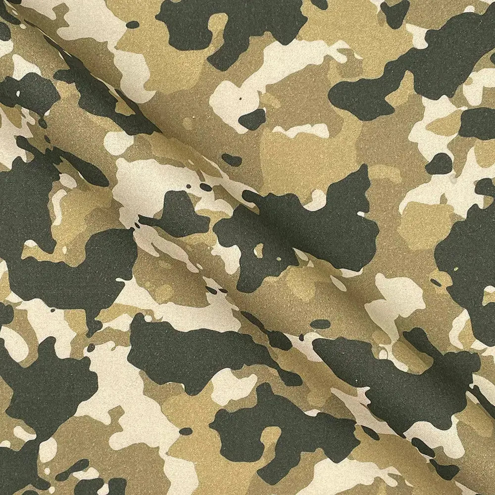 Camouflage Digital Printed 100% Cotton Poplin Fabric | Lightweight OEKO-TEX® Standard 100 125gsm 45" (115cm) Wide – Sold by the Meter