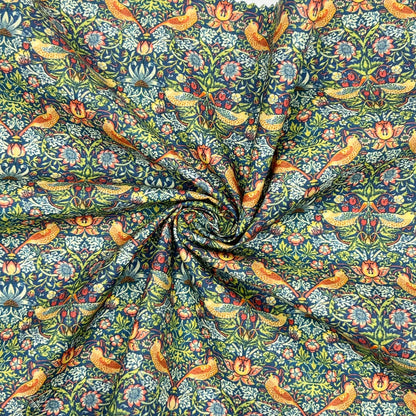 100% Cotton Percale Fabric | 44" (112cm) Wide Lightweight 200 Thread Count Dressmaking & Craft Material – William Morris Designs – Sold by the Meter