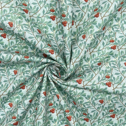 100% Cotton Percale Fabric | 44" (112cm) Wide Lightweight 200 Thread Count Dressmaking & Craft Material – William Morris Designs – Sold by the Meter