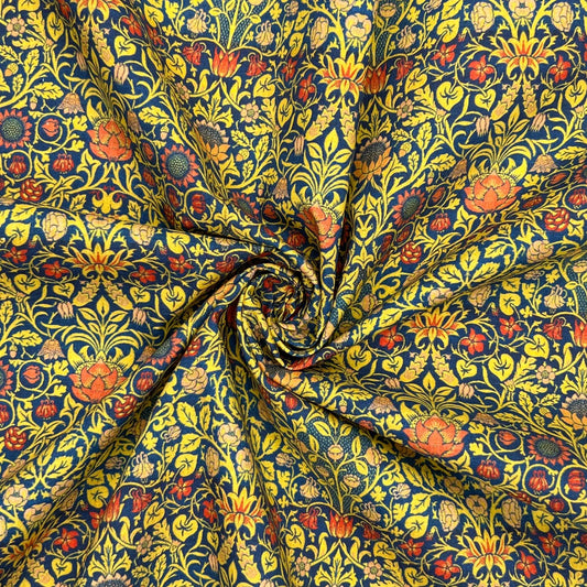 100% Cotton Percale Fabric | 44" (112cm) Wide Lightweight 200 Thread Count Dressmaking & Craft Material – William Morris Designs – Sold by the Meter