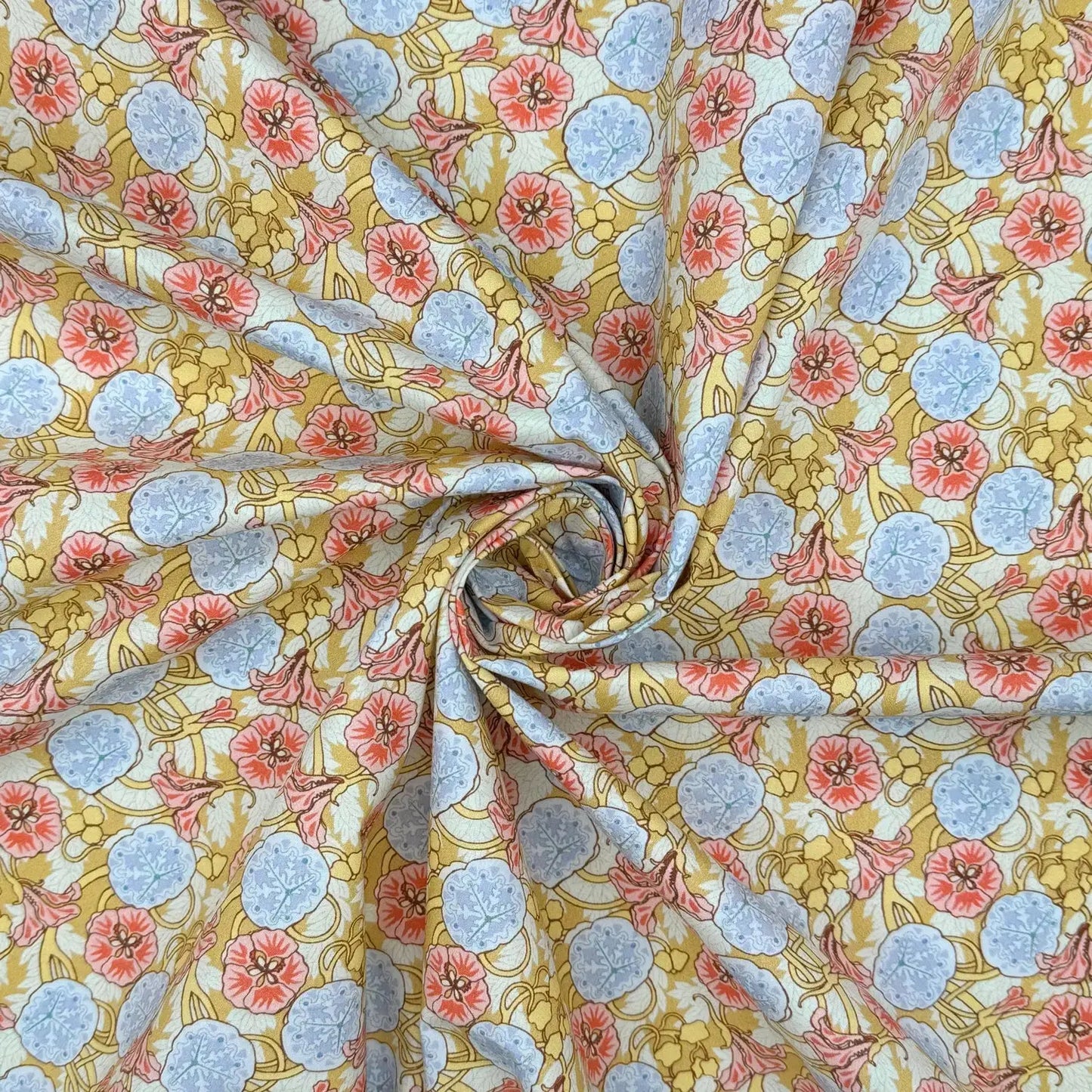 100% Cotton Percale Fabric | 44" (112cm) Wide Lightweight 200 Thread Count Dressmaking & Craft Material – Maurice Pillard Verneuil Designs – Sold by the Meter