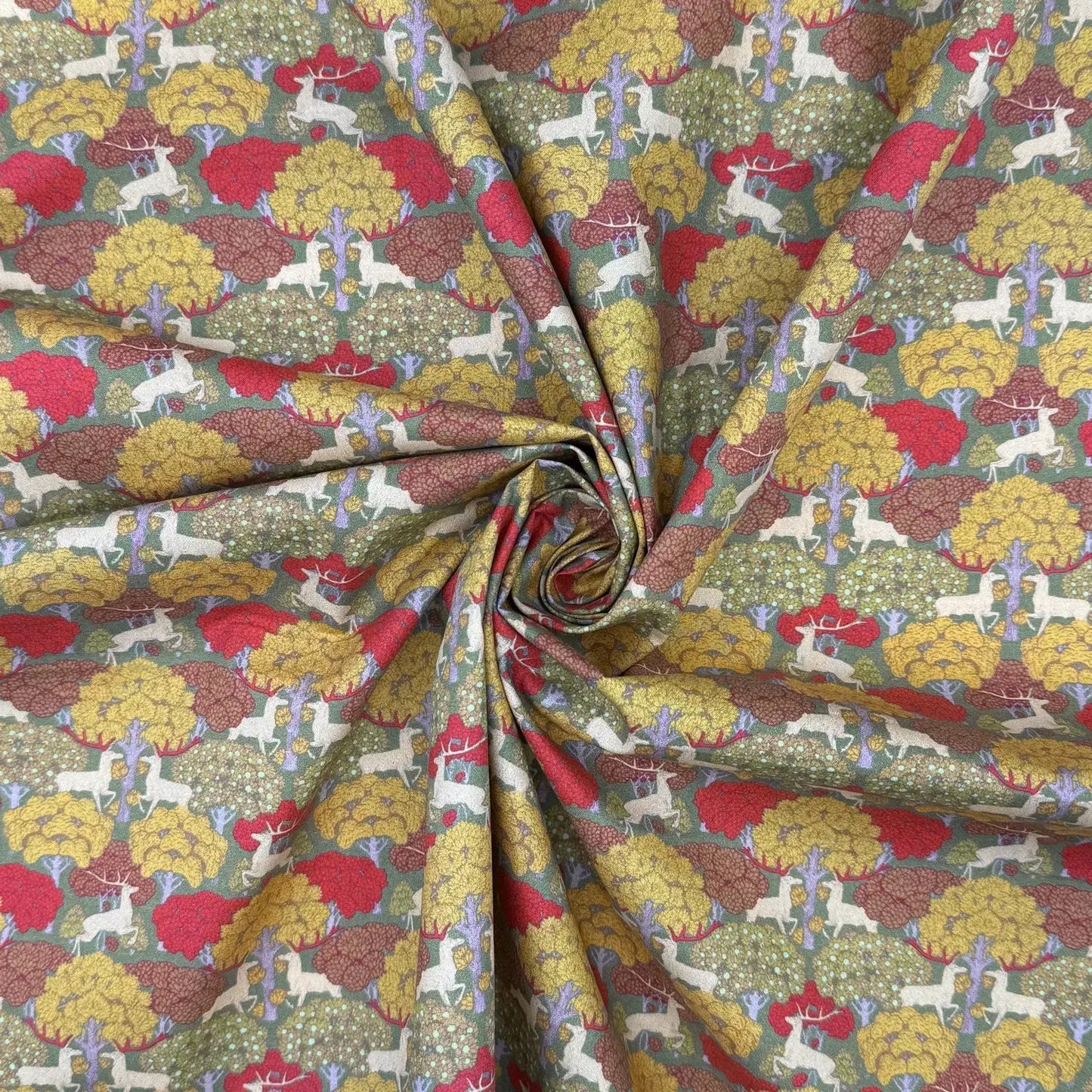 100% Cotton Percale Fabric | 44" (112cm) Wide Lightweight 200 Thread Count Dressmaking & Craft Material – Maurice Pillard Verneuil Designs – Sold by the Meter