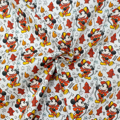 Steamboat Willie Cotton Percale Fabric | Lightweight 200 Thread Count 100% Cotton 44" (112cm) Wide Dressmaking & Craft Fabric – Sold by the Meter