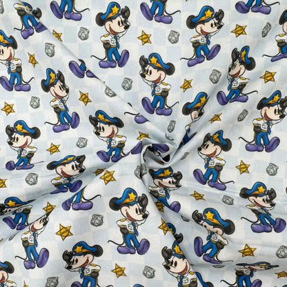 Steamboat Willie Cotton Percale Fabric | Lightweight 200 Thread Count 100% Cotton 44" (112cm) Wide Dressmaking & Craft Fabric – Sold by the Meter