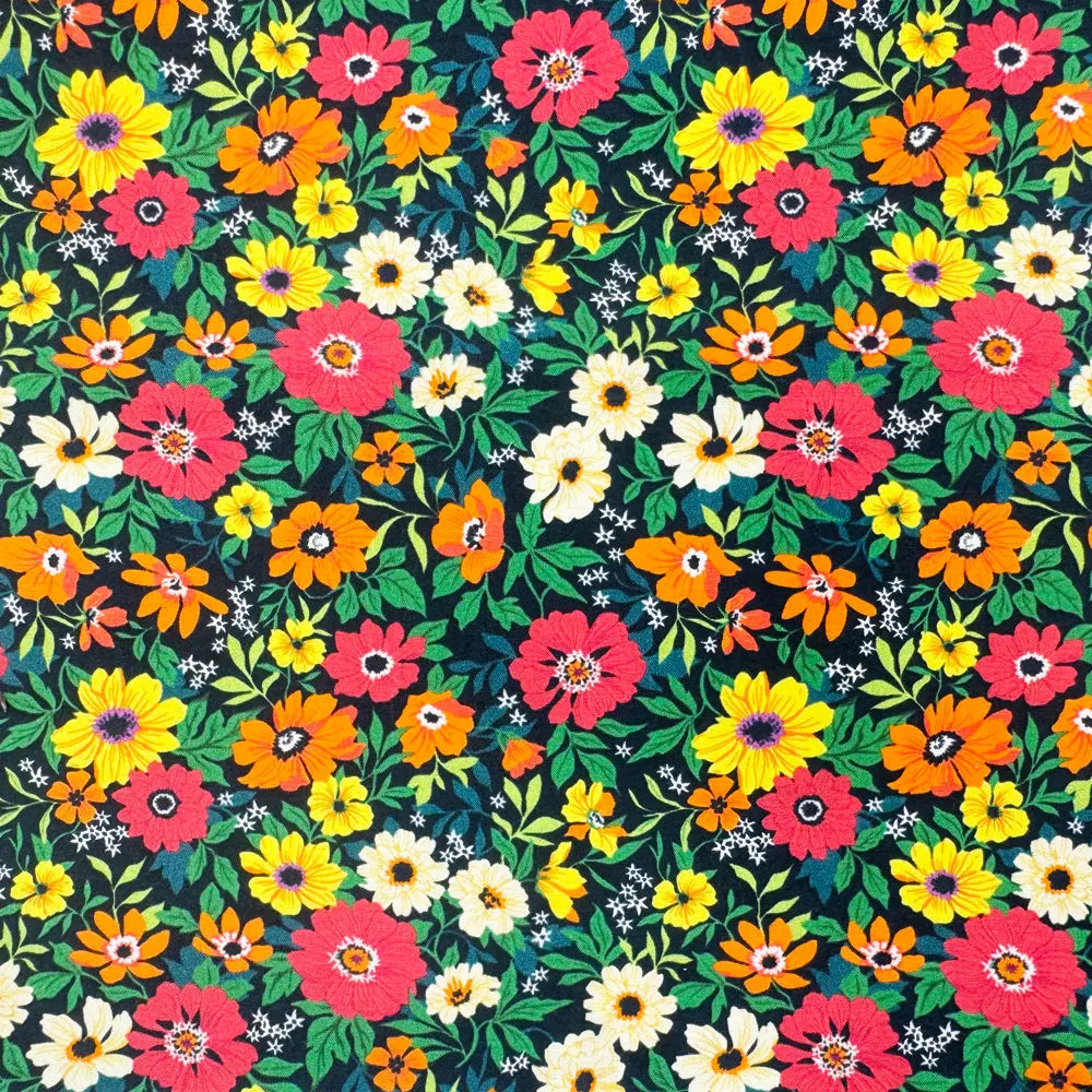 100% Cotton Percale Fabric | 44" (112cm) Wide Lightweight 200 Thread Count Dressmaking & Craft Material – Mix Designs – Sold by the Meter