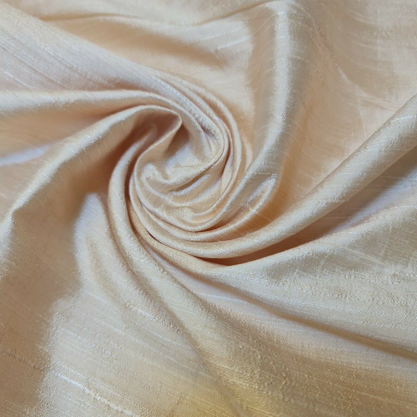 Plain Slub Faux Dupion Raw Silk Fabric – 100% Polyester – 44" Wide Upholstery, Bridal & Craft Material by the Metre