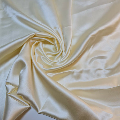 Satin Charmeuse Glossy Silky Polyester Fabric – 44" Wide – Bridal Dress, Craft & Event Material – 23m Bolt/Roll