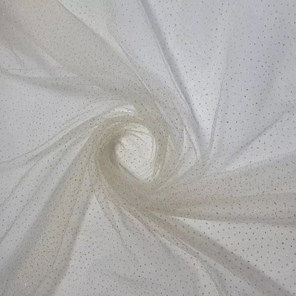 Premium Zari Glitter Soft Mesh Net Fabric | 58" (147cm) Wide Dressmaking & Craft Material – Sold by the Metre