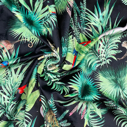 Luxury Printed Velvet Upholstery Fabric – Heavyweight Soft Durable Velvet 58" (148cm) Wide Furnishing Fabric – 15M Roll