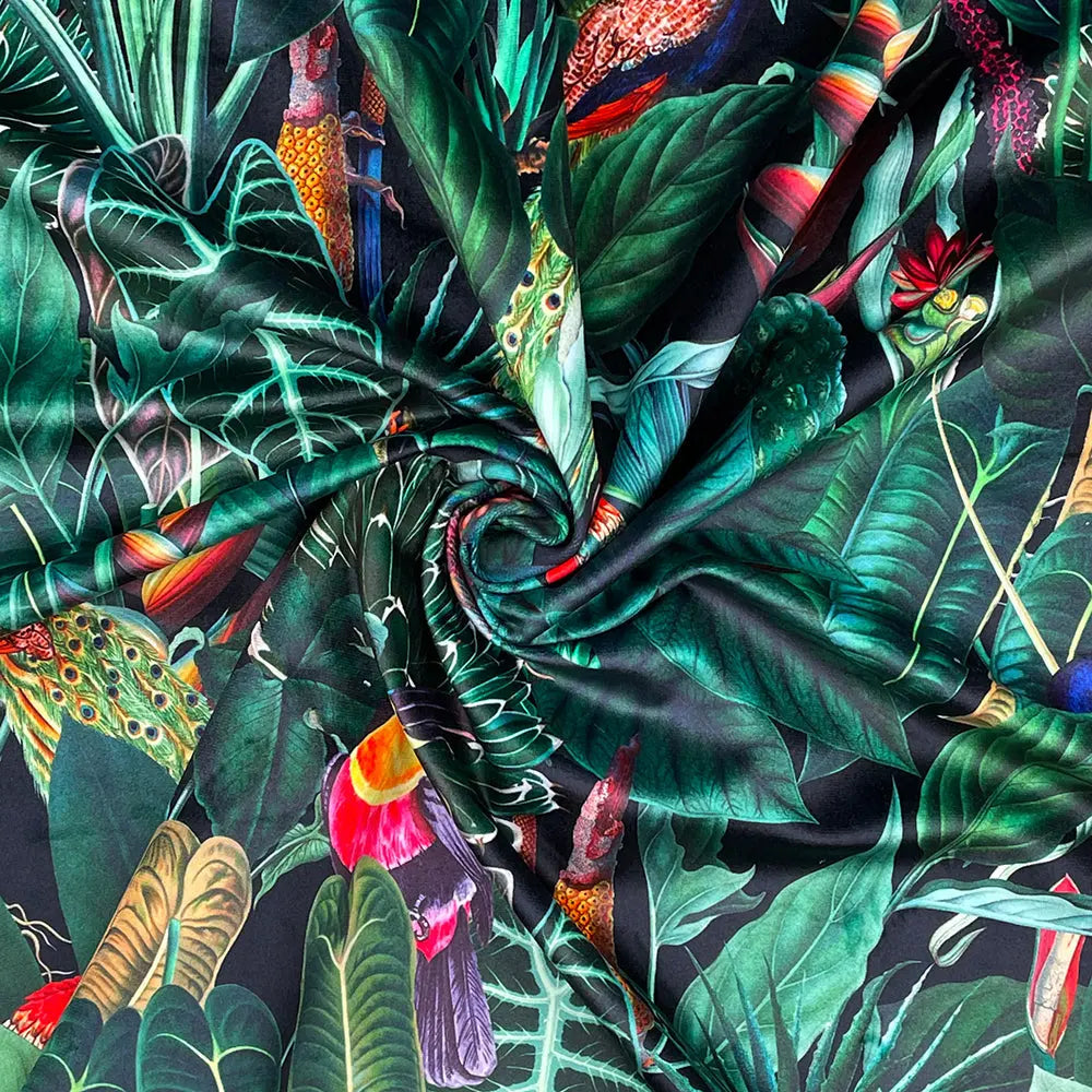 Luxury Printed Velvet Upholstery Fabric – Heavyweight Soft Durable Velvet 58" (148cm) Wide Furnishing Fabric – 15M Roll