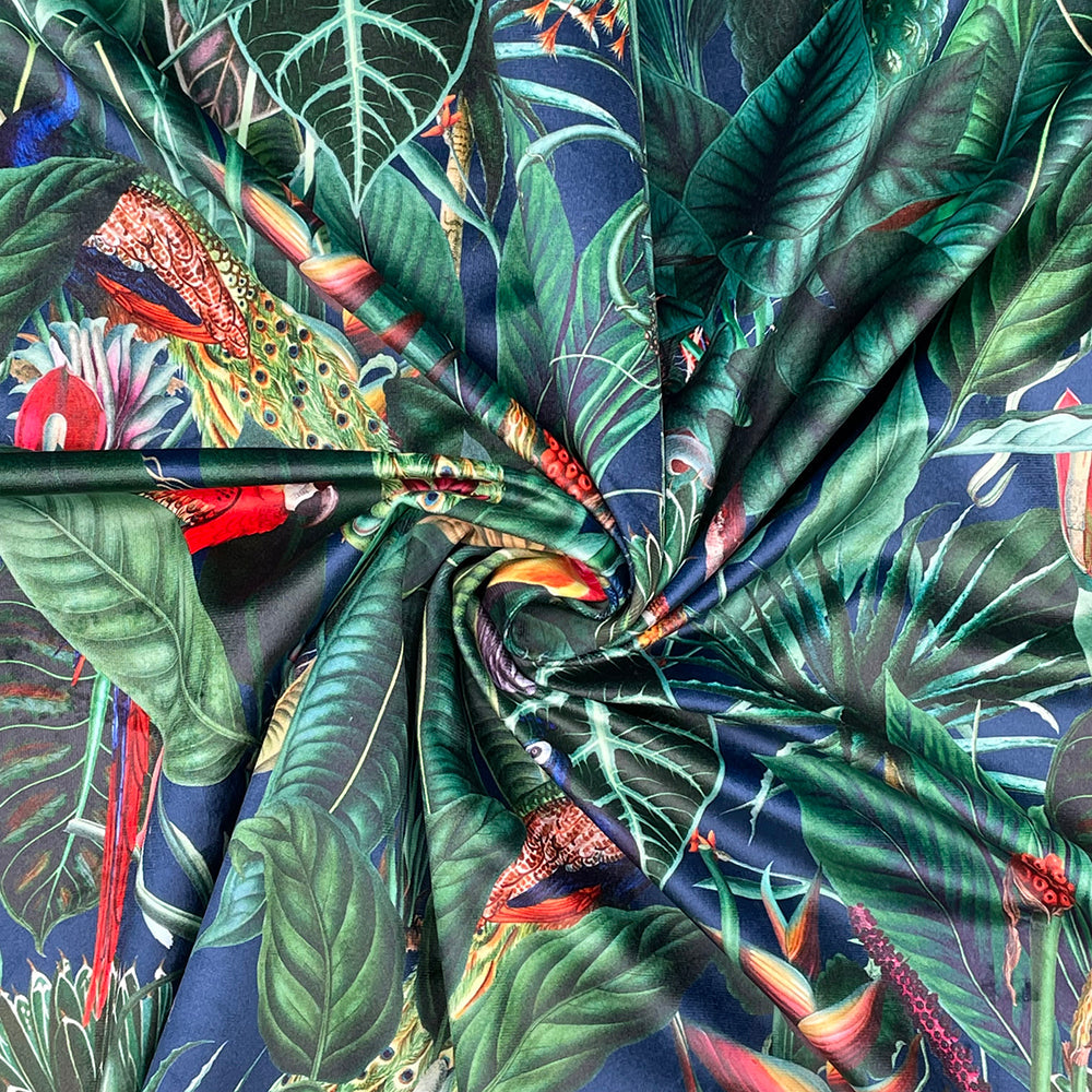 Luxury Printed Velvet Upholstery Fabric | Heavyweight Soft Durable Velvet 58" (148cm) Wide Home Furnishing Fabric – Sold by the Meter