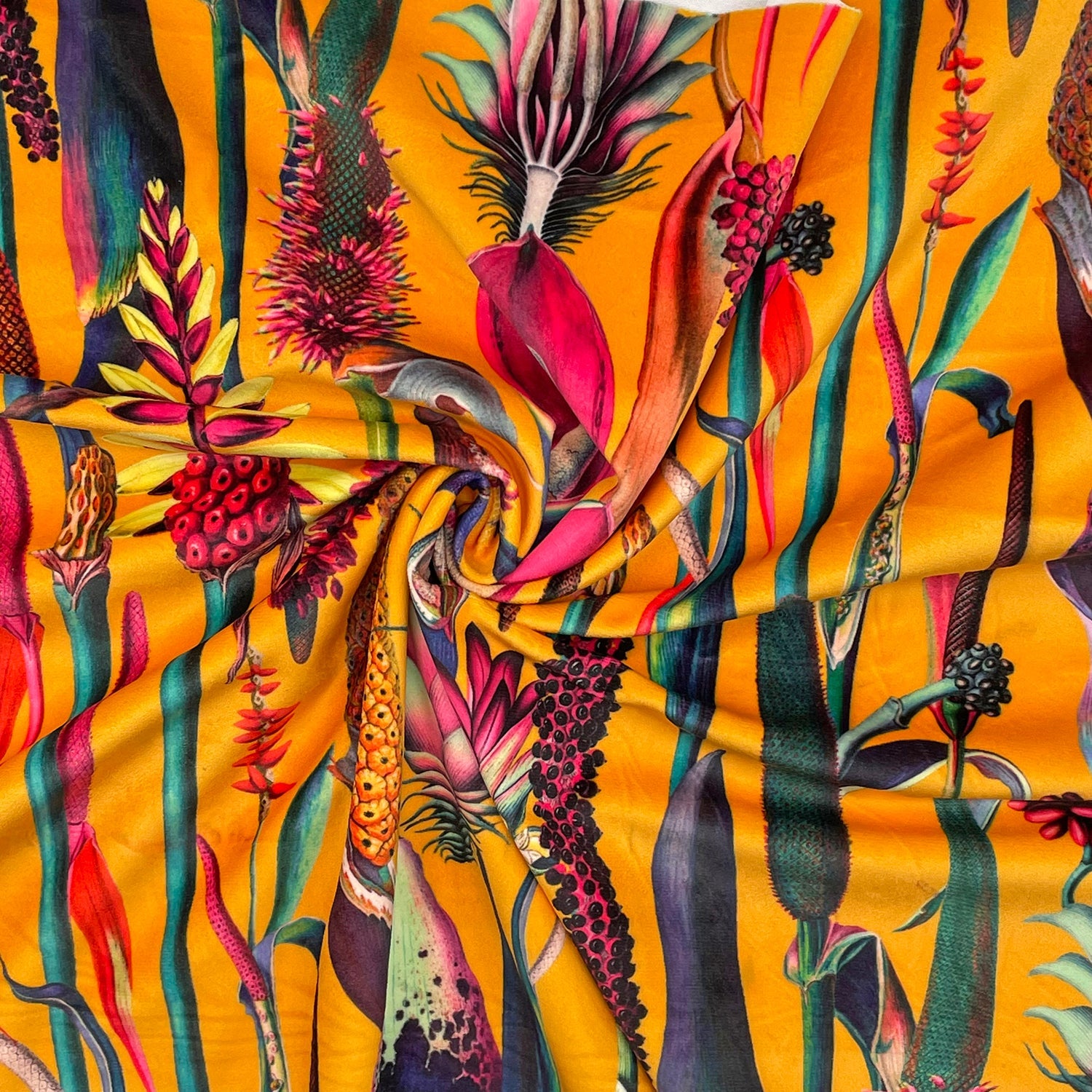 Luxury Printed Velvet Upholstery Fabric | Heavyweight Soft Durable Velvet 58