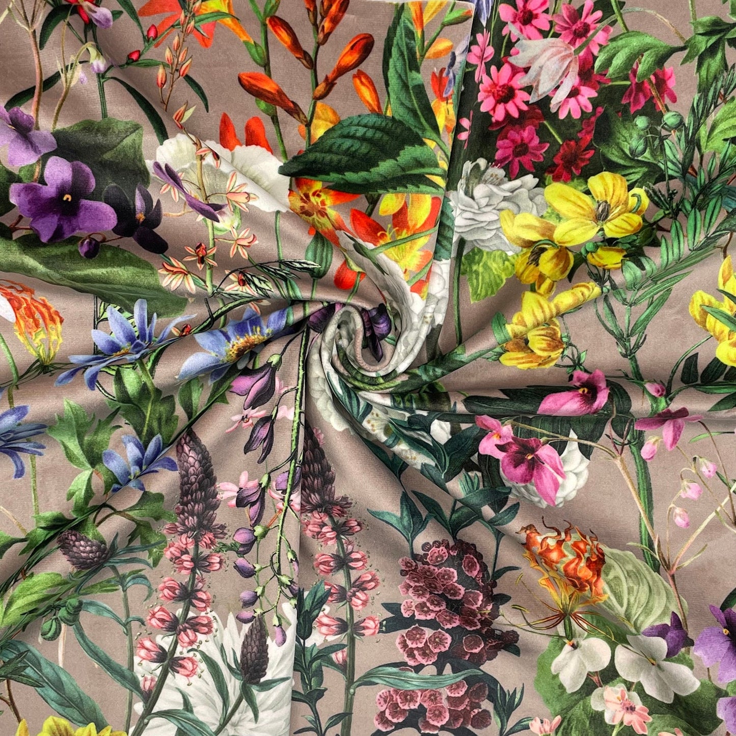 Luxury Printed Velvet Upholstery Fabric | Heavyweight Soft Durable Velvet 58" (148cm) Wide Home Furnishing Fabric – Sold by the Meter