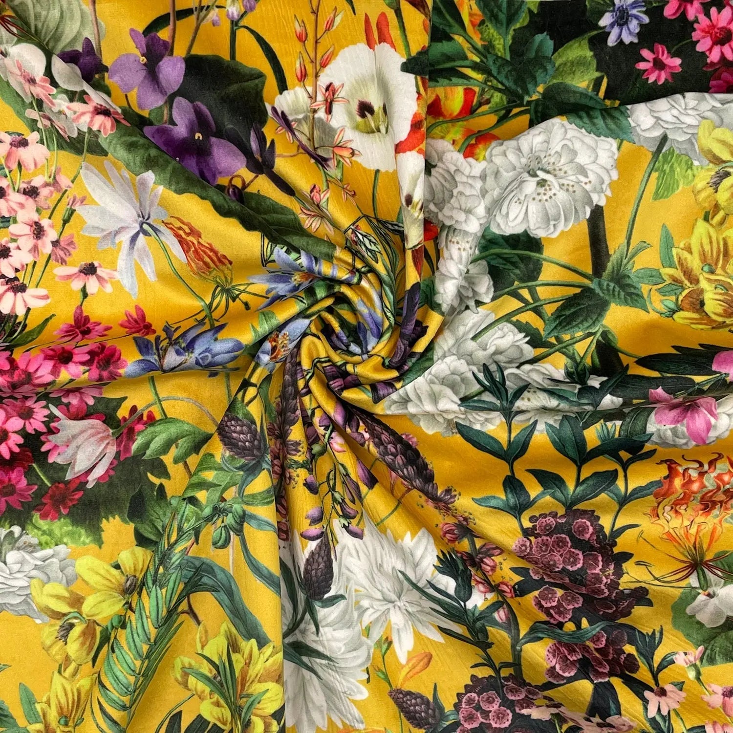 Luxury Printed Velvet Upholstery Fabric – Heavyweight Soft Durable Velvet 58" (148cm) Wide Furnishing Fabric – 15M Roll
