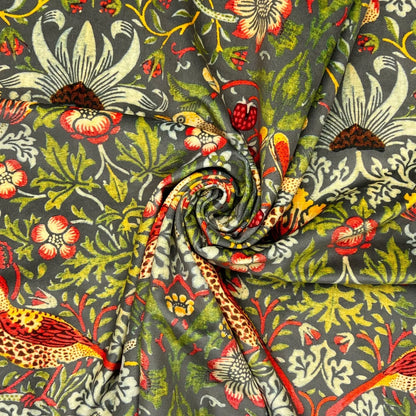 Luxury Printed Velvet Upholstery Fabric – Heavyweight Soft Durable Velvet 58" (148cm) Wide Furnishing Fabric – 15M Roll