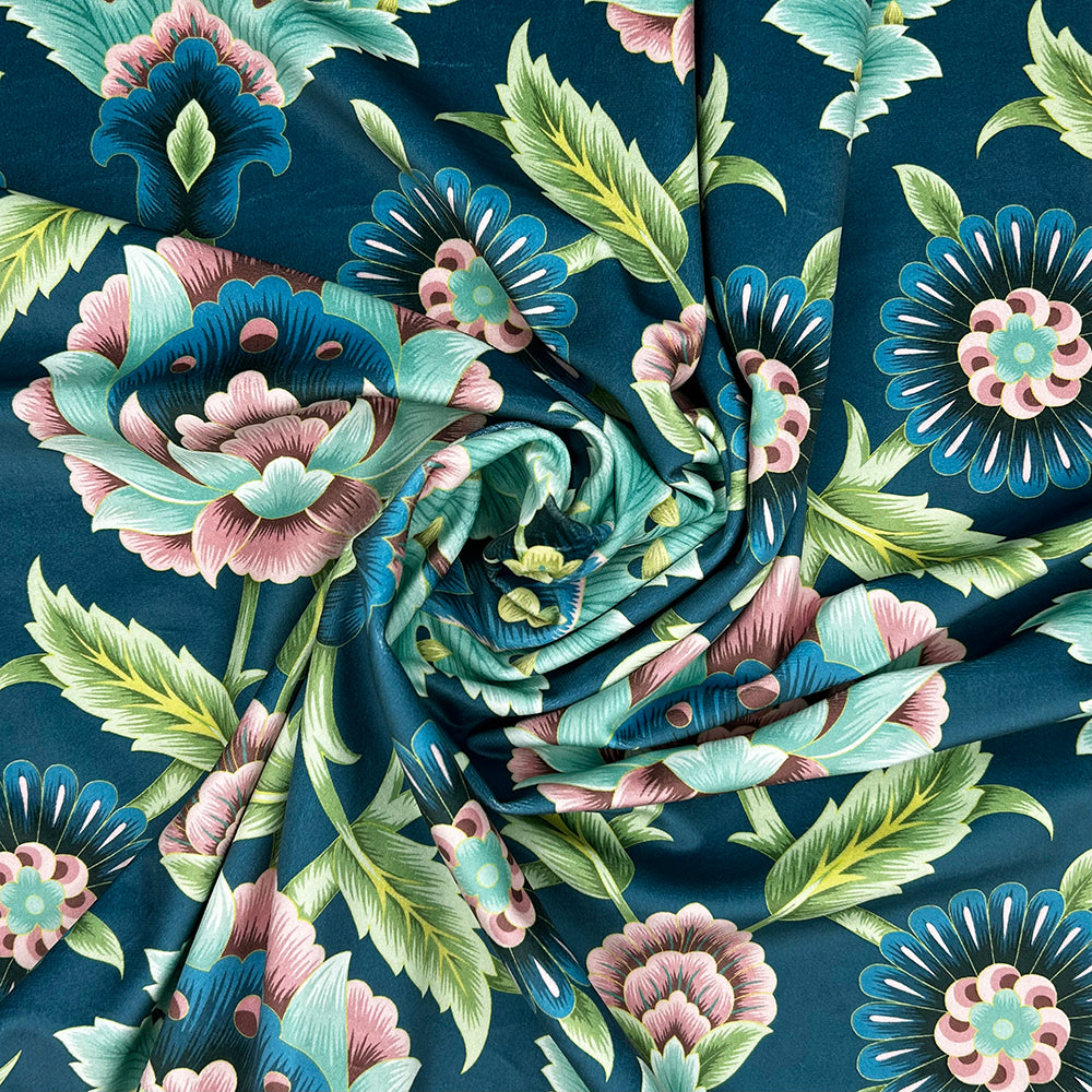 Luxury Printed Velvet Upholstery Fabric | Heavyweight Soft Durable Velvet 58