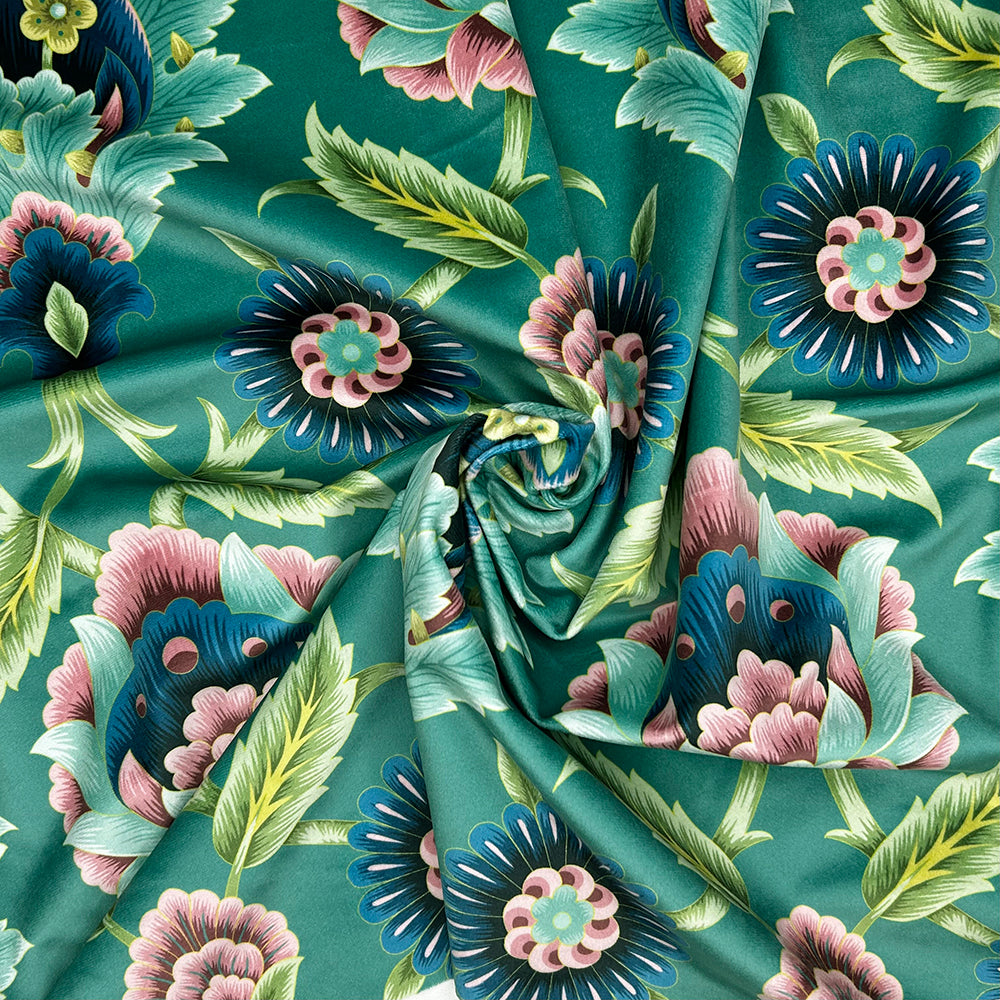 Luxury Printed Velvet Upholstery Fabric | Heavyweight Soft Durable Velvet 58