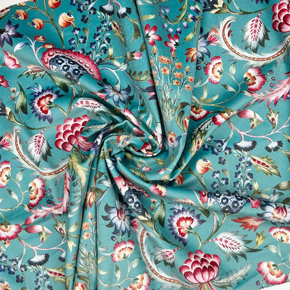 Luxury Printed Velvet Upholstery Fabric | Heavyweight Soft Durable Velvet 58" (148cm) Wide Home Furnishing Fabric – Sold by the Meter