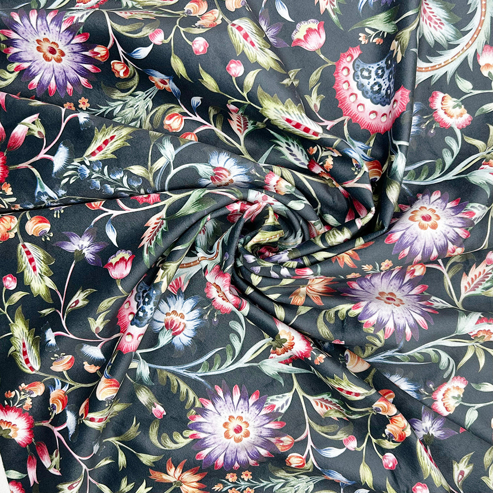 Luxury Printed Velvet Upholstery Fabric | Heavyweight Soft Durable Velvet 58" (148cm) Wide Home Furnishing Fabric – Sold by the Meter