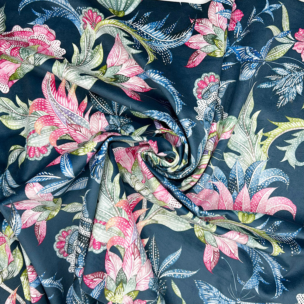 Luxury Printed Velvet Upholstery Fabric | Heavyweight Soft Durable Velvet 58" (148cm) Wide Home Furnishing Fabric – Sold by the Meter
