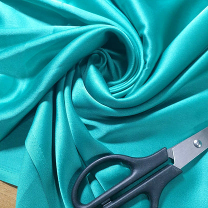 Satin Charmeuse Glossy Silky Polyester Fabric – 44" Wide – Bridal Dress, Craft & Event Material – 23m Bolt/Roll