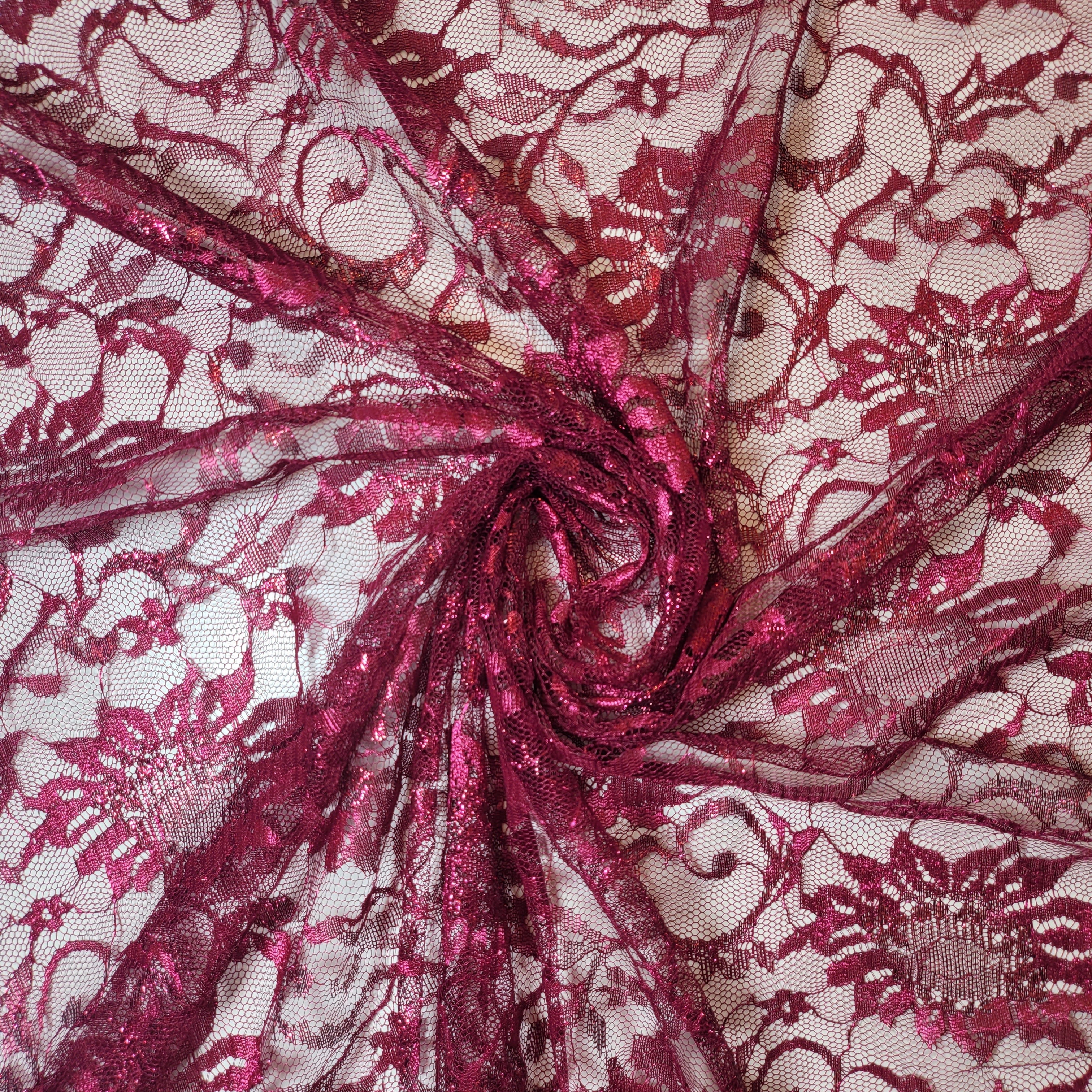Budget Floral Lace Fabric – Soft Elegant Designer Dress & Craft Material, 58
