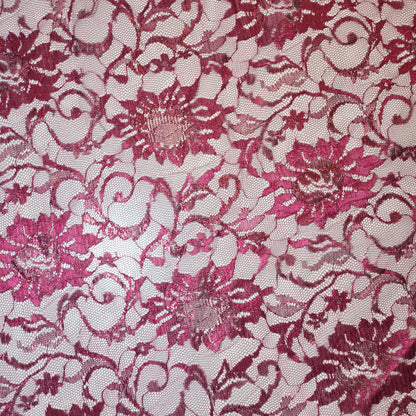 Budget Floral Lace Fabric – Soft Elegant Designer Dress & Craft Material, 58" Wide