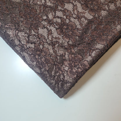 Premium Satin Bonded Lace Fabric – 58" Wide Designer Dress & Craft Material by the Meter
