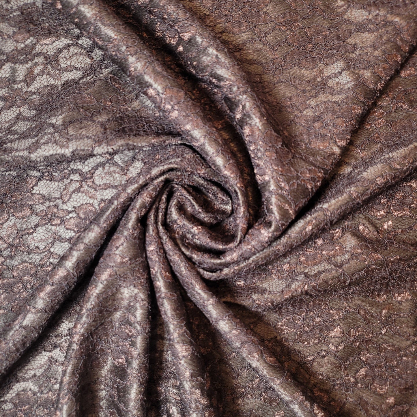 Premium Satin Bonded Lace Fabric – 58" Wide Designer Dress & Craft Material by the Meter