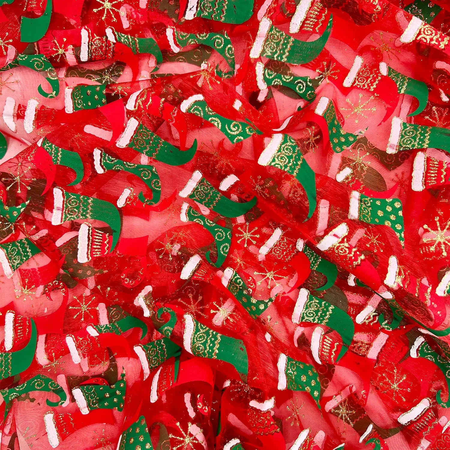 Organza Foil Fabric | Patterned & Christmas Foil 59
