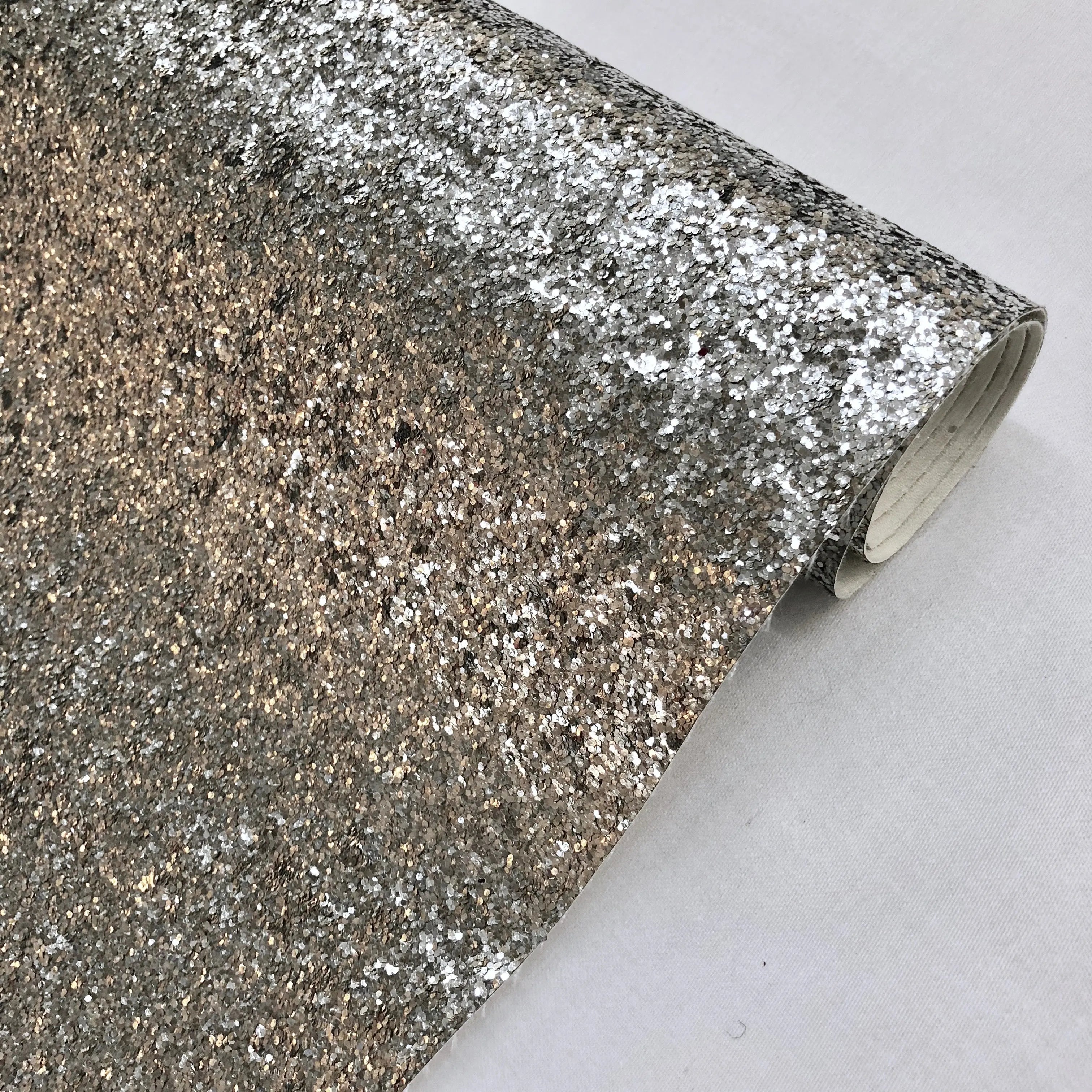 Chunky Glitter Leatherette Fabric – Heavyweight Faux Leather 55