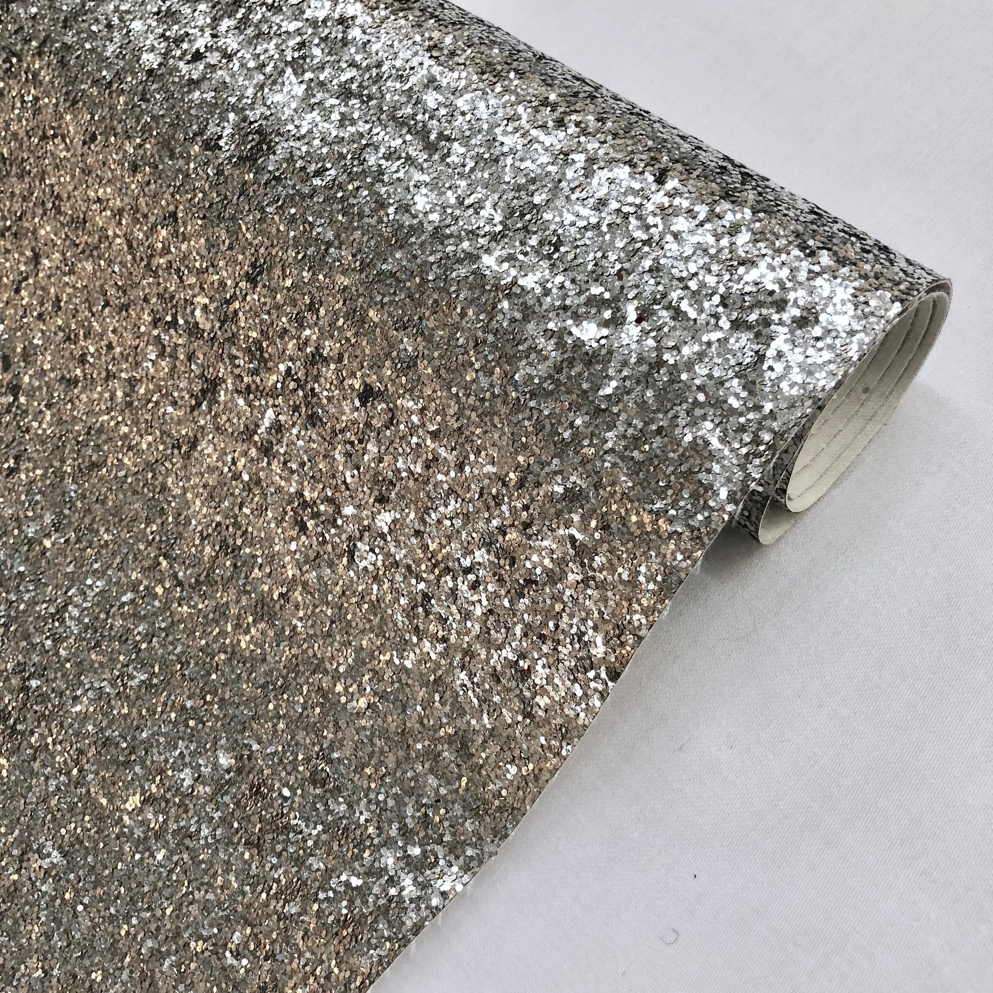 Chunky Glitter Leatherette Fabric – Heavyweight Faux Leather 55" (140cm) Wide | 12.5 Metre Roll